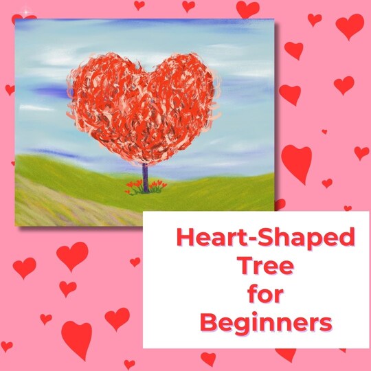 Acrylic Painting - Heart Shaped Tree for Beginners